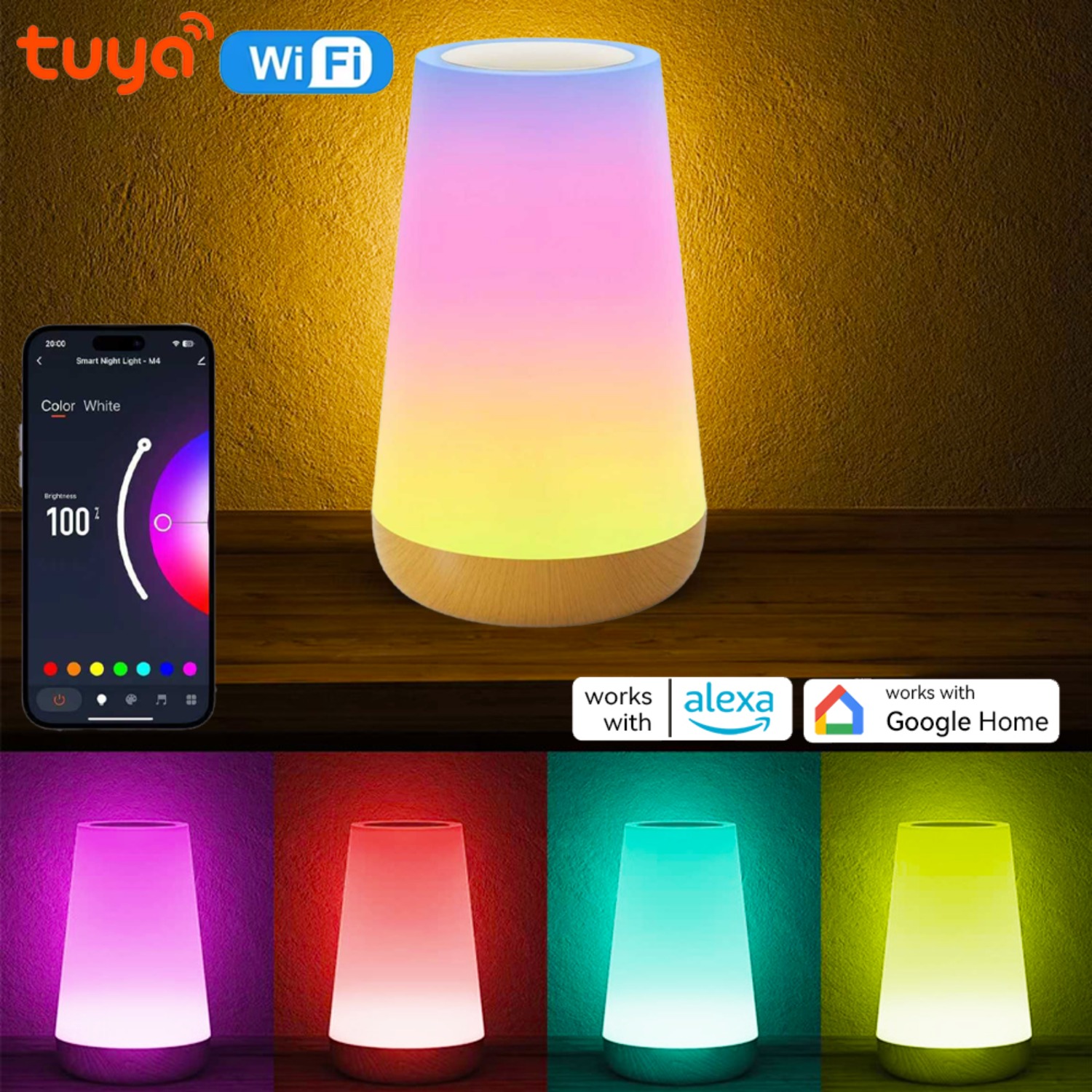 Rgb Desk Lamp Smart - Lampa stołowa USB z możliwością ładowania,