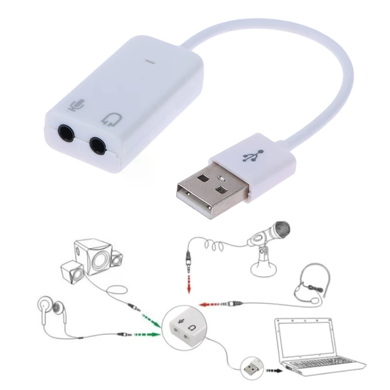 Usb Sound Card External - Adapter USB 2.0 3D 7.1 5HV2