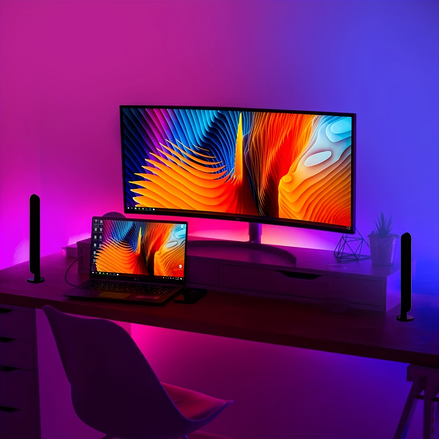 1/2 szt. LED Smart RGB Listwy  – Rgb Desk Lamp Smart recenzja i cena
