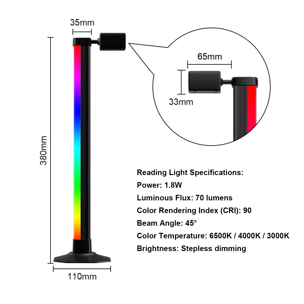 Inteligentna listwa świetlna L – Rgb Desk Lamp Smart recenzja i cena